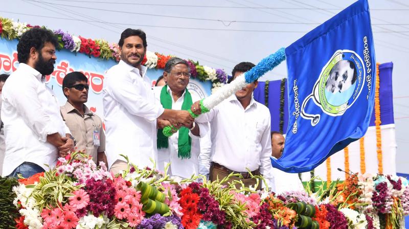 CM Jagan flags off 165 veterinary ambulances; two ambulances to each assembly segment