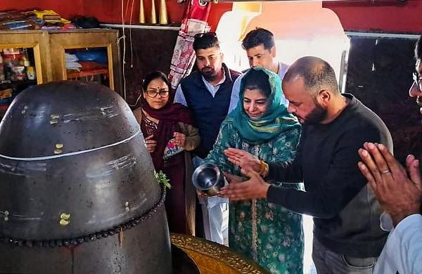 Mehbooba snubs critics after performing ritual inside Shiv temple in JK’s Poonch-