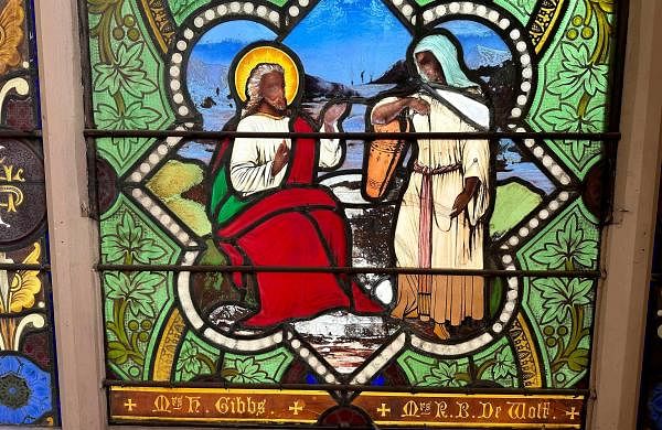 Stained glass window shows Jesus Christ with dark skin, stirring questions about race in New England-