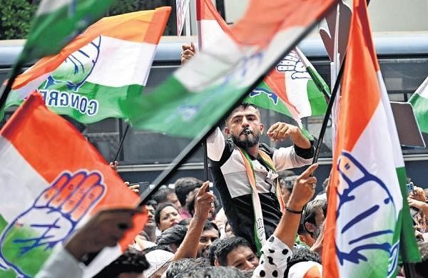Visitors throng Rajiv Bhavan after Congress win-