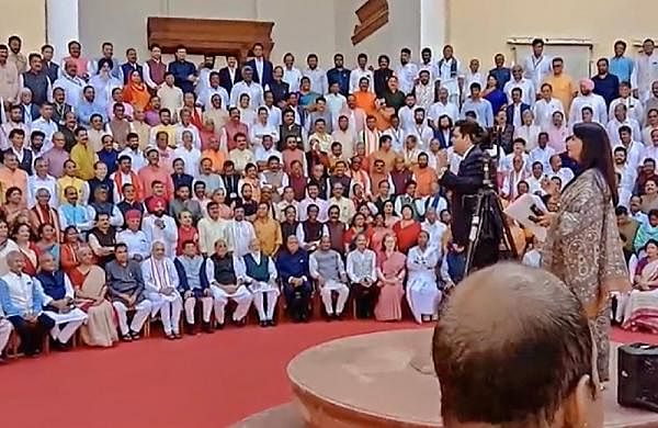 MPs turn up in myriad colours for farewell pic at old Parliament building-