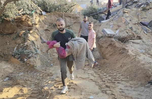 Palestinian mother fears for her children as she wonders about the future after evacuating Gaza City-