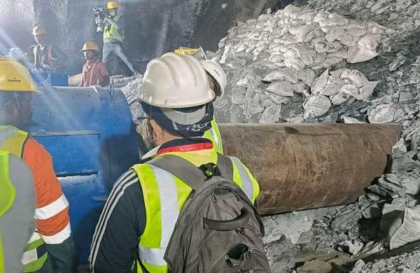 Silkyara tunnel rescue efforts paused over fears of cave-in after cracking sound causes panic-
