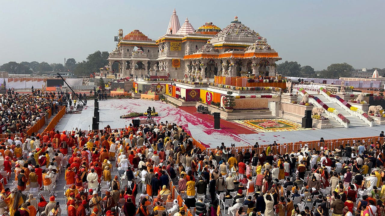 Millions in India celebrate new Hindu temple built on historic mosque ruins