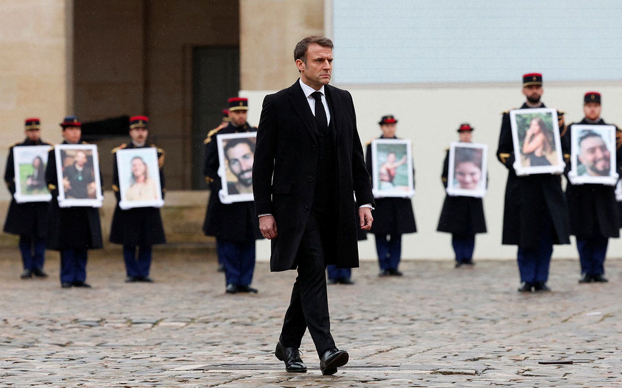 France denounces antisemitism in tribute to victims of Hamas attack