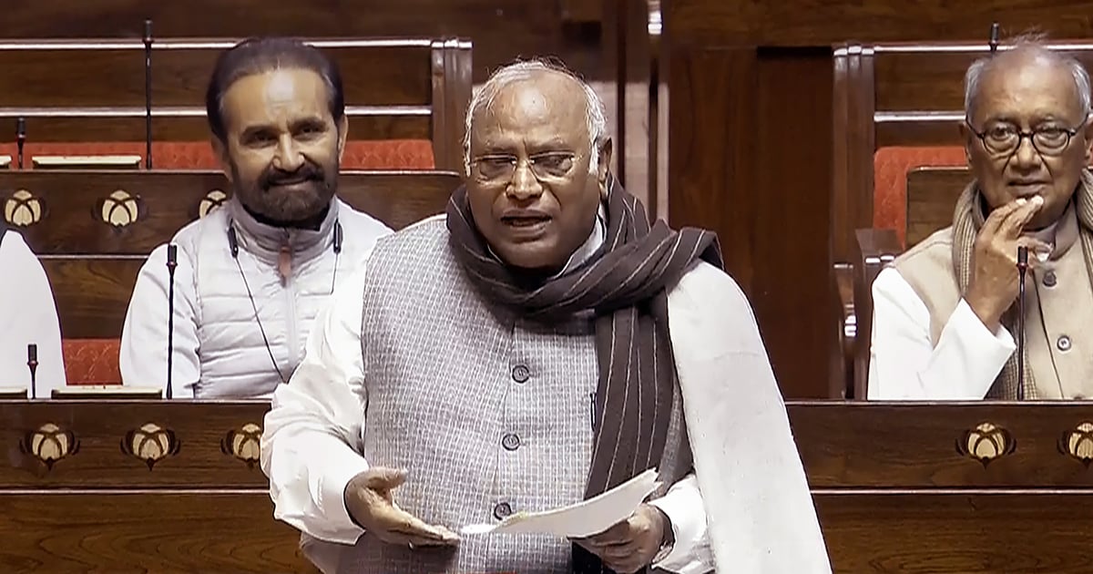 Kharge tells Centre in RS farewell speech