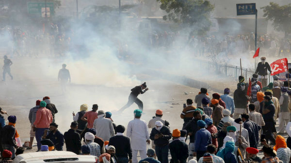 Tension at Haryana-Delhi Border as Police Clash with Chalo Delhi Protesters