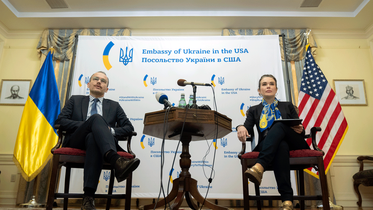 Ukrainian ministers ‘optimistic’ about securing U.S. aid, call for repossession of Russian assets